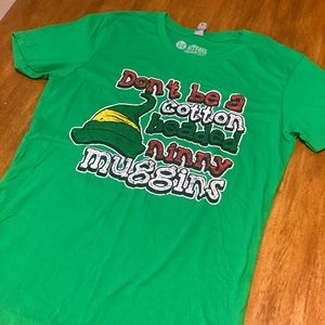 Don’t Be a Cotton Headed Ninny Muggins Shirt L Womens Elf X-Mas Movie Tshirt NWT